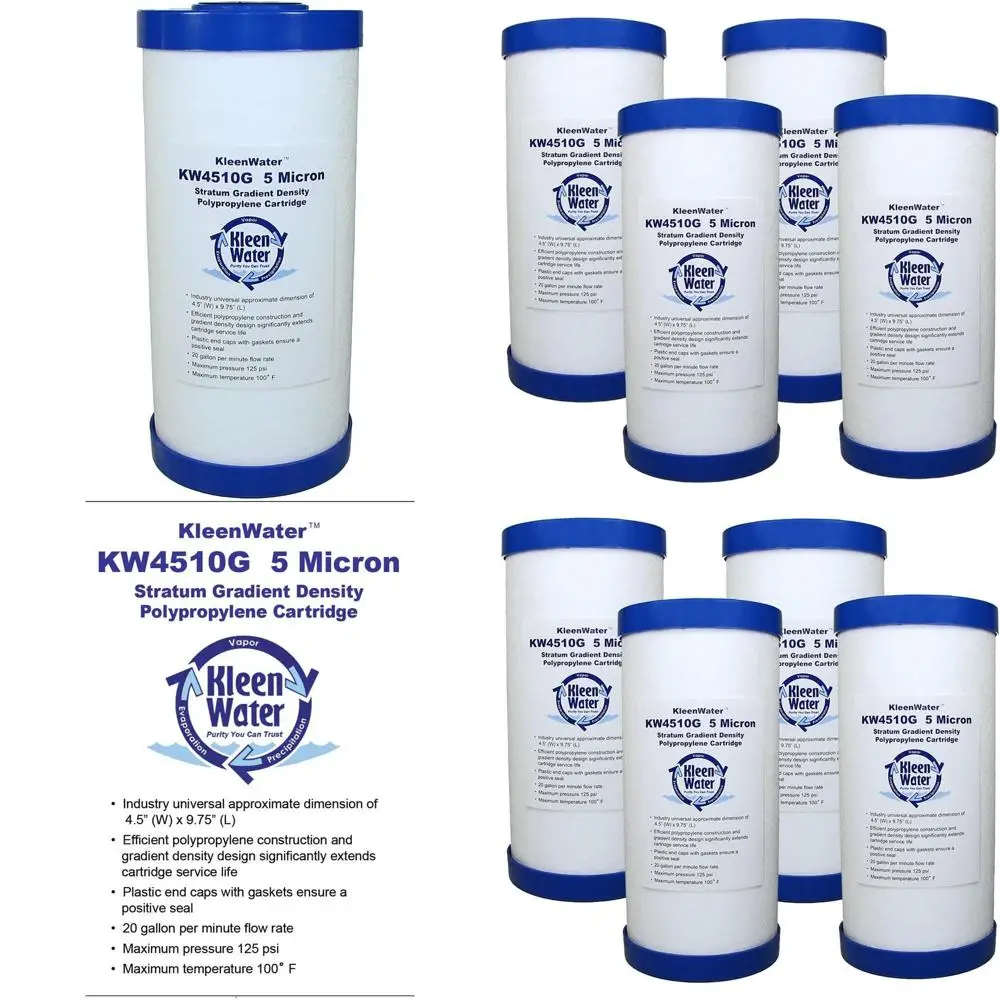 

4-Pack Replacement Meltblown Cartridges for Dirt, Rust, and Sediment Filtration