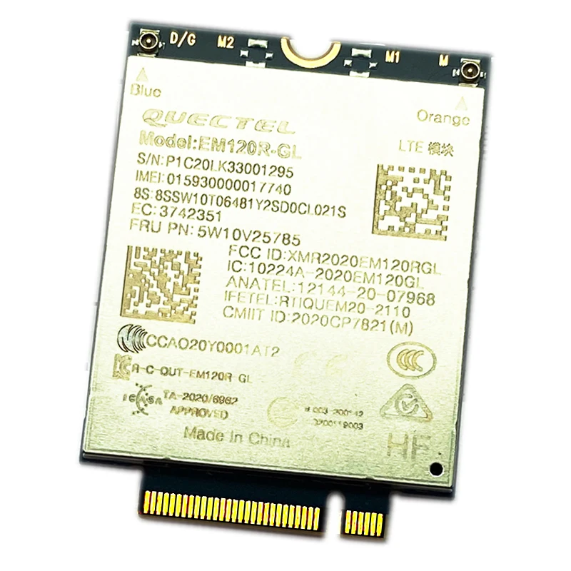 Quectel EM120R-GL Em120r 4G Cat12 All-Netcom 600Mbps Module Voor Denkpad X1 Yoga 6e X13 Yoga P 14S T14 T15 T 15S