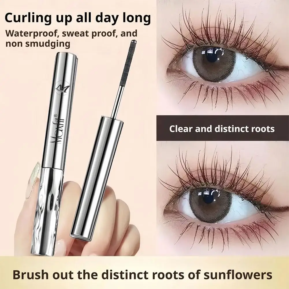 Wasserfester Stahlrohr-Wimperntusche Augen-Make-up Nicht-klumpende Seidenfaser Verlängernd Curling-Effekt Dickflüssig Wischfest Wimpern-Primer