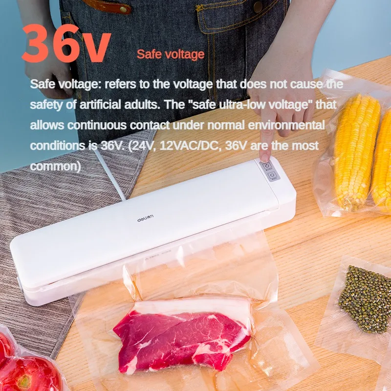 Máquina de embalagem elétrica aferidor do vácuo, Sacos de embalagem vendidos separadamente, Mini positivo Air Vacuum Sealers para Home Kitchen