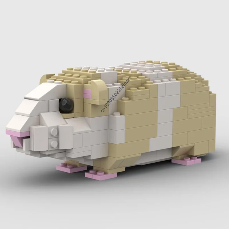 205 pçs conjunto de modelo de cobaia blocos de construção bonito animal de estimação moc tijolos criativo brinquedo das crianças presente aniversário presente natal