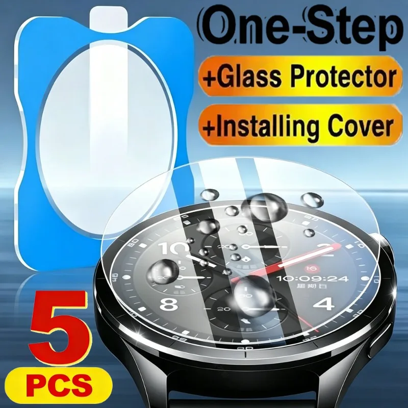 

5/3/1PCS 9H Hardness Tempered Glass for Xiaomi Watch S5 Smartwatch Screen Protectors Easy Installation Film for Mi Watch S5
