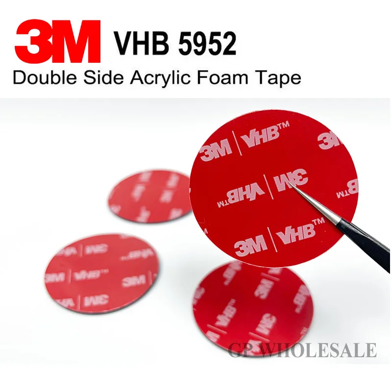 Dimater=45mm Round Circle 3M 5952 Heavy Duty Double Sided Adhesive Acrylic Foam Sticker Black Good For Car Cell Phone Holder