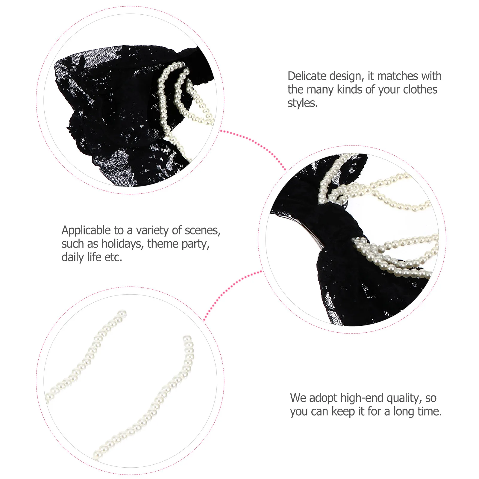 

1pc Lace Hair Clip Bowknot Clamp Woman Barrette Large Pink Decor Accessories for Girls Holiday Party Daily Use Hairpin