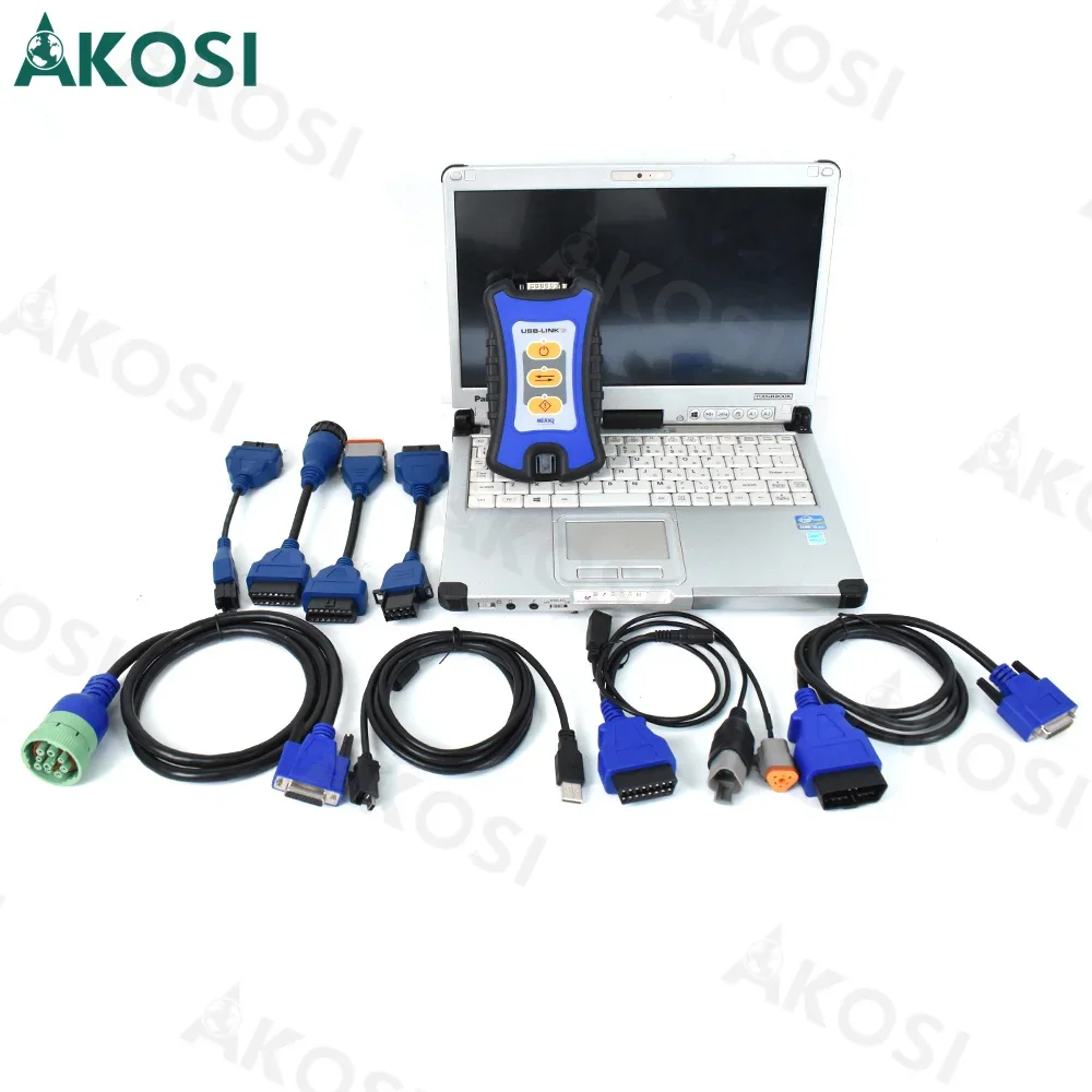 For NEXIQ3 USB LINK 3 Vehicle Diagnostic Truck Diagnostic Diesel Scan Cables J1939 Adapters interface diagnosis tool+CFC2 laptop