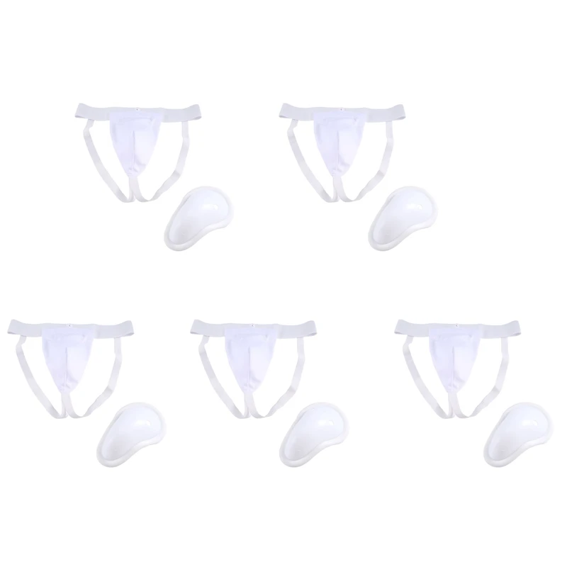 

5X Groin Protector Cup Men, Boxing Kickboxing Muay Groin Guard, Ventilated Adjustable, Karate Fighting Training L