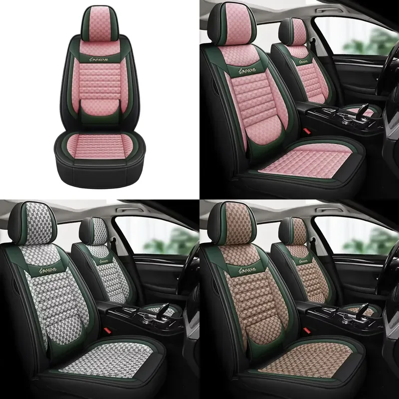 Universal Luxury Car Seat Cover PVC PU Leather Fabric Auto Interior Accessories Suitable for Most Cars All Seasons Wholesale