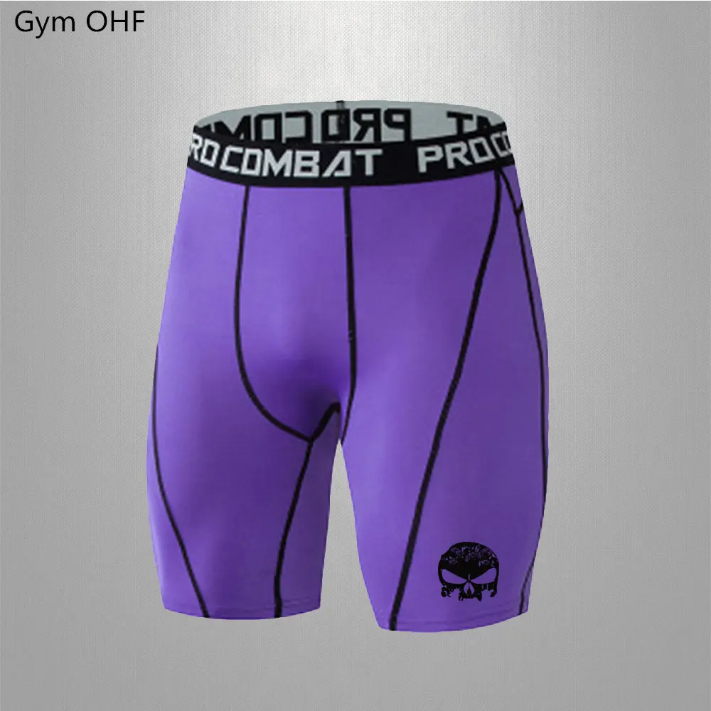 Men Shorts Gym Shorts Compression Running Short Sport Training Quick-Drying Bottoms Printing Fitness Jogging Workout Short Pant