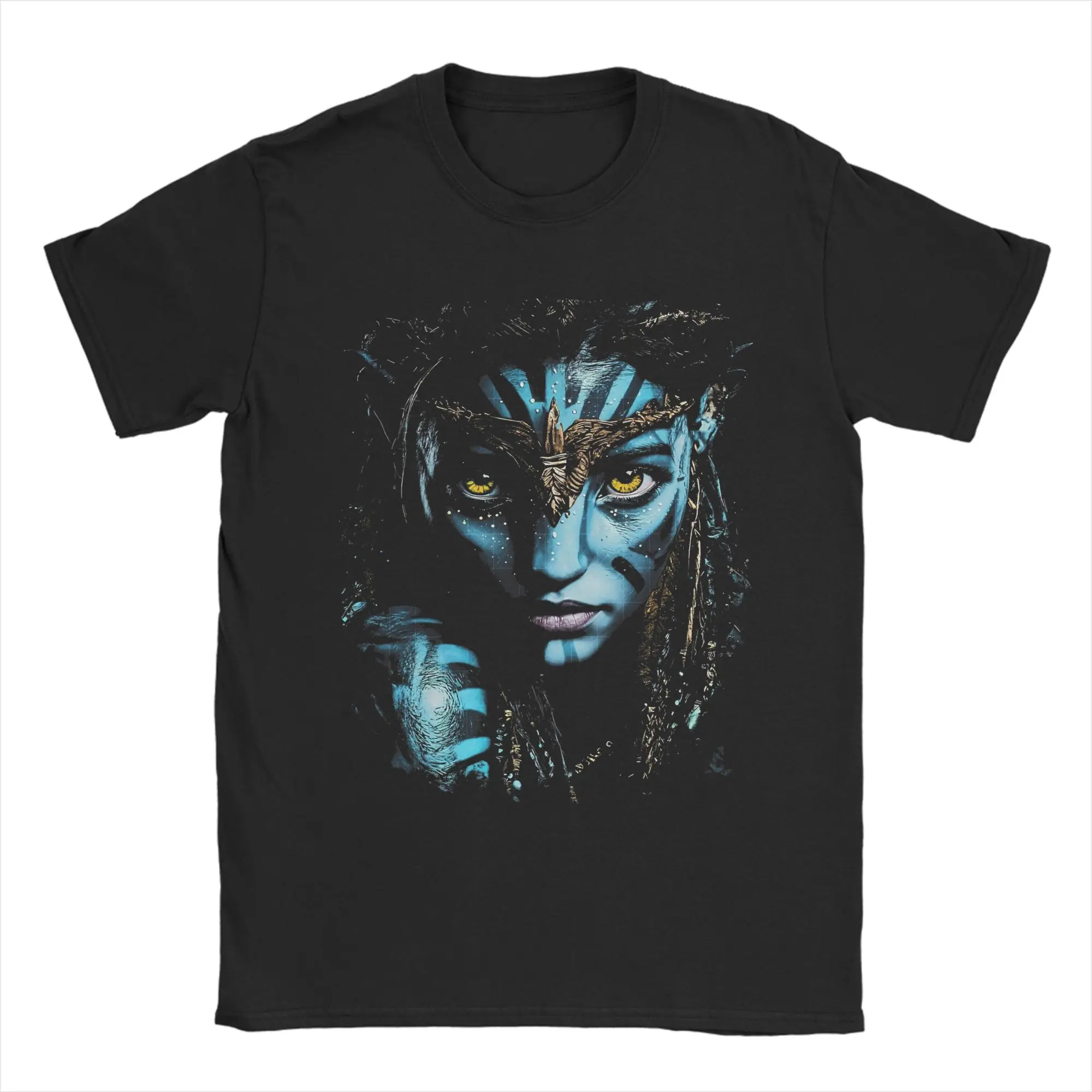 

Avatar Neytiri Cinematic Portrait T Shirts for Men Cotton Leisure T-Shirts Round Neck Tee Shirt Short Sleeve Tops Party