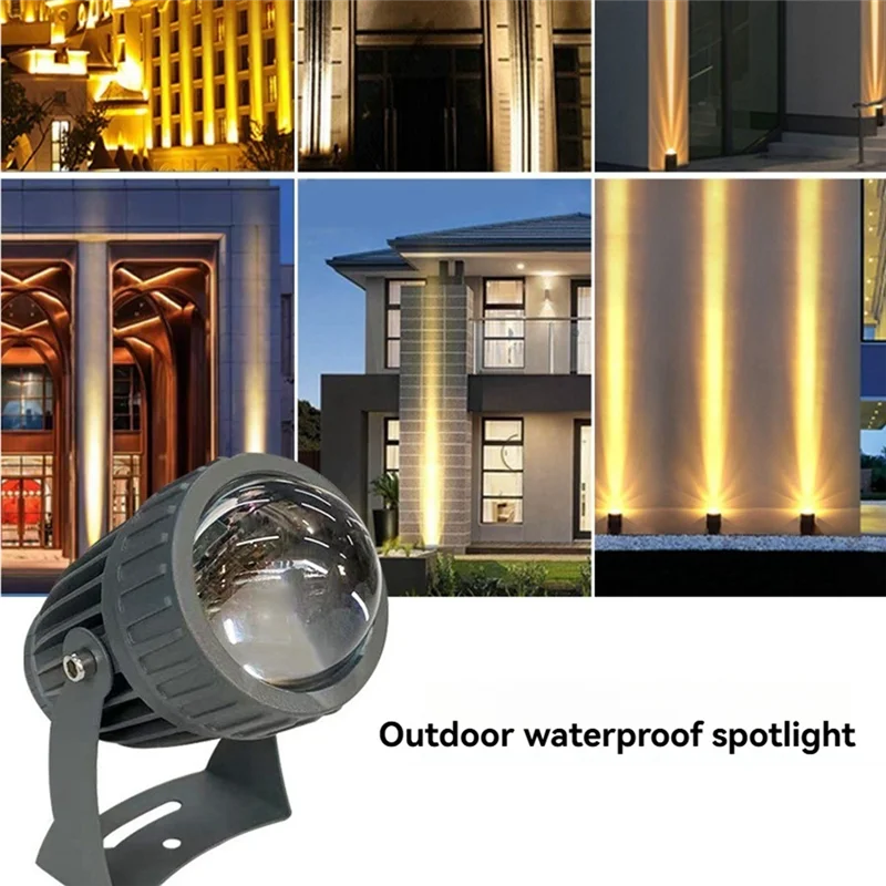 H-W في الهواء الطلق LED حديقة الجدار الأضواء 10W إضاءة المناظر الطبيعية AC220V IP65 مقاوم للماء كشاف واحد أبيض دافئ #2