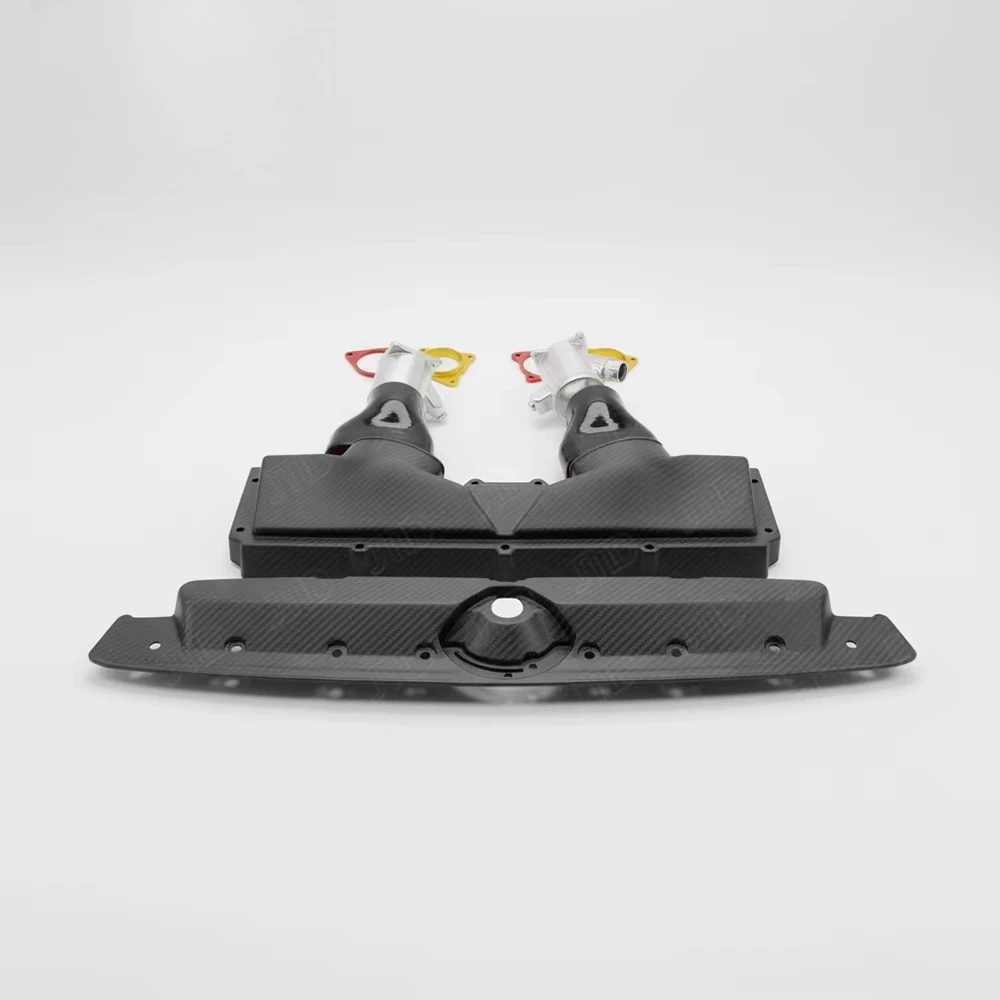 

CNC Billet Aluminum Turbo Intake Pipe Carbon Fiber Airbox Cover Kit for C8 RS6 RS7 4.0T EA825 High Performance Upgrade