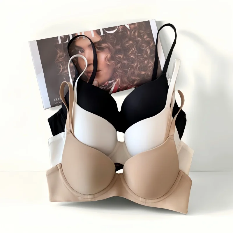 Push-Up Seamless Bras For Women Non-wire Fixed Cup Bra Invisible Brassiere Sexy Lingerie 3/4 Cup Sof