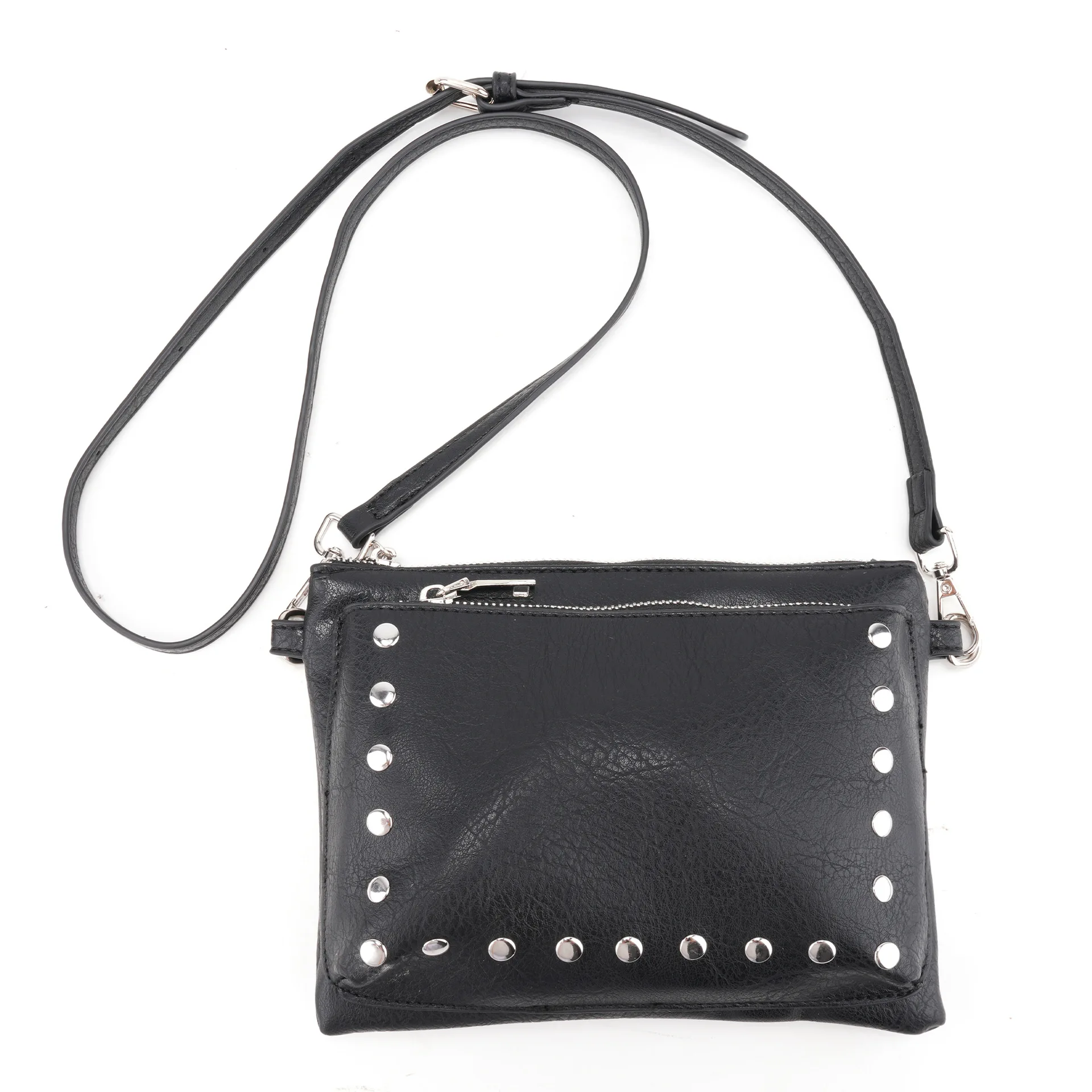 

Сумки через плечо с шипами в стиле панк, модная сумка через плечо из искусственной замши, маленькие сумки с заклепками и клапаном для телефона, дизайнерские сумки для женщин, кошельки, новинка