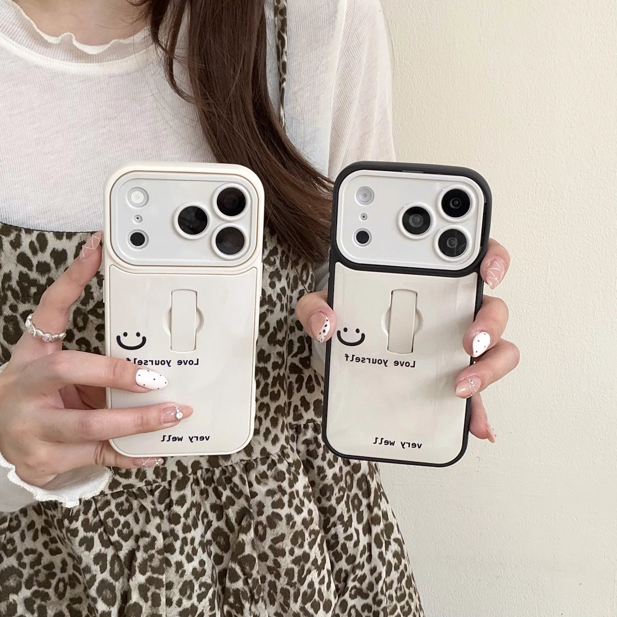 

Summer Minimalist Candy Color Solid Push-pull Ring Holder Shockproof Protective Phone Cover Case for iPhone 17 16 15 14 Pro Max