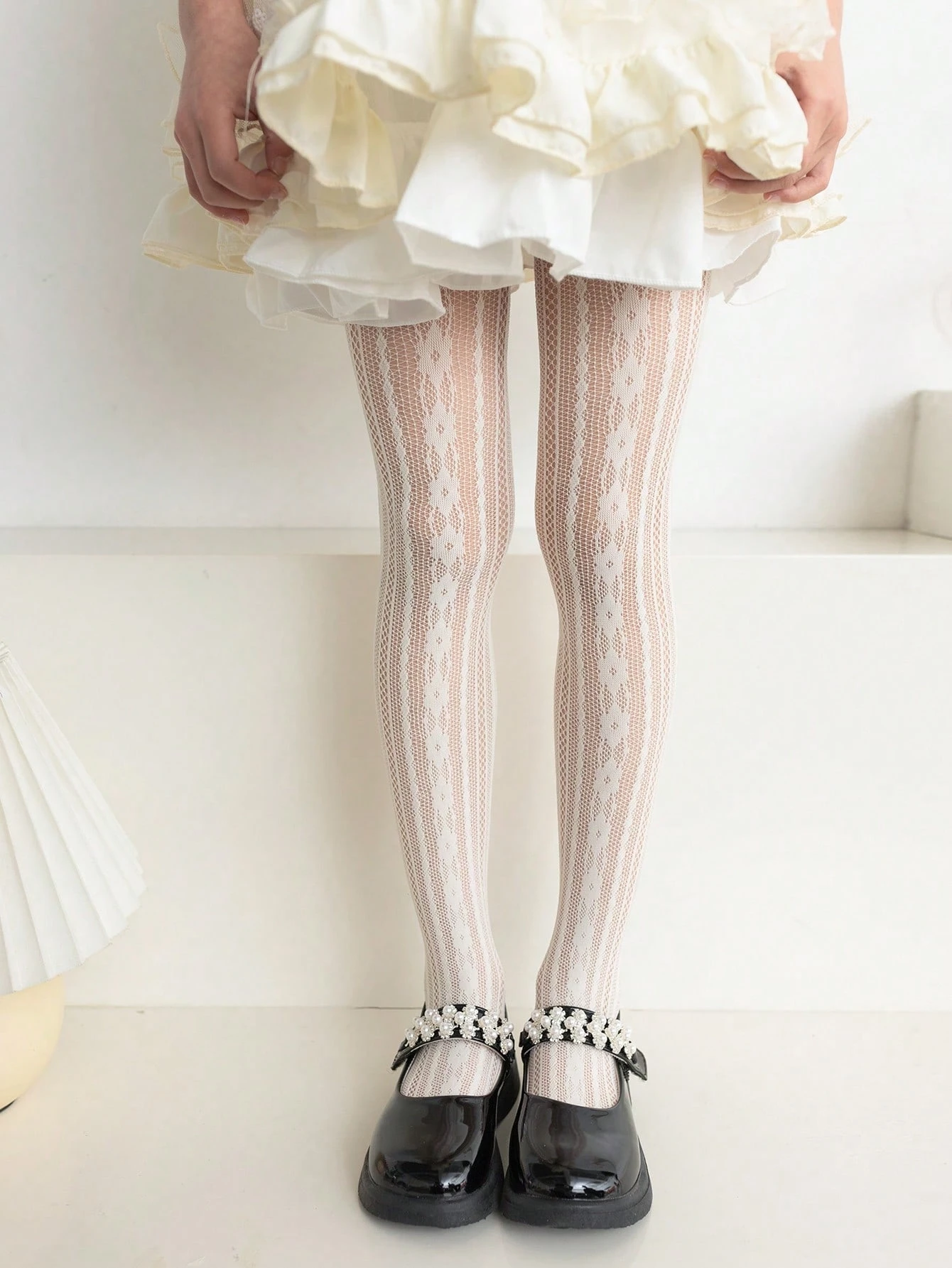 Mädchen Blumen Netzsocken Sommer Atmungsaktive Mädchen Söckchen Kleinkind Spitzenstrümpfe Weiche Netzstrumpfhose Baby Mädchen Party Netzstrumpfhose