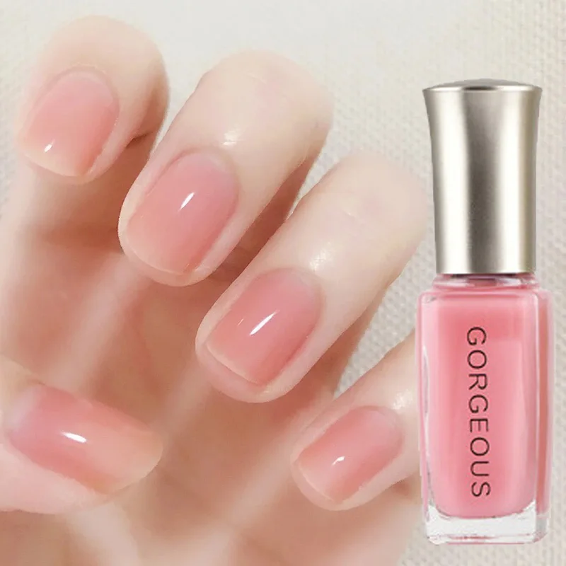 Esmalte de uñas de Color caramelo, Gel desnudo, acrílico, translúcido, gelatina rosa, esmalte de uñas semipermanente, barniz de manicura treble, 10ml