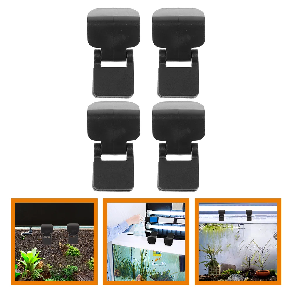 4 قطعة خزان الزواحف مشبك البلاستيك السلاحف تررم صندوق تربية مشبك غطاء حوض السمك مقاطع قفل غطاء حوض السمك كليب