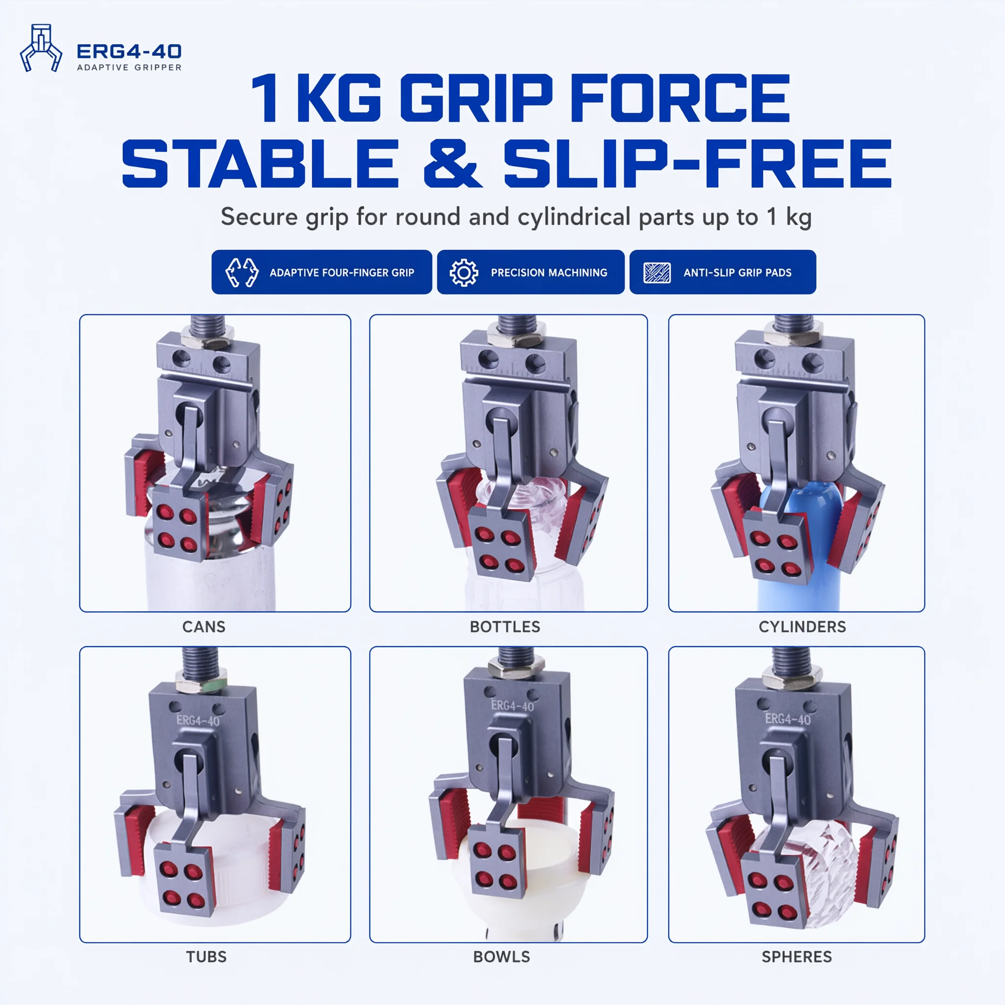 ERG4 EHRG4 ملقط صغير رباعي الف - مراجعة Robot Gripper وسعره