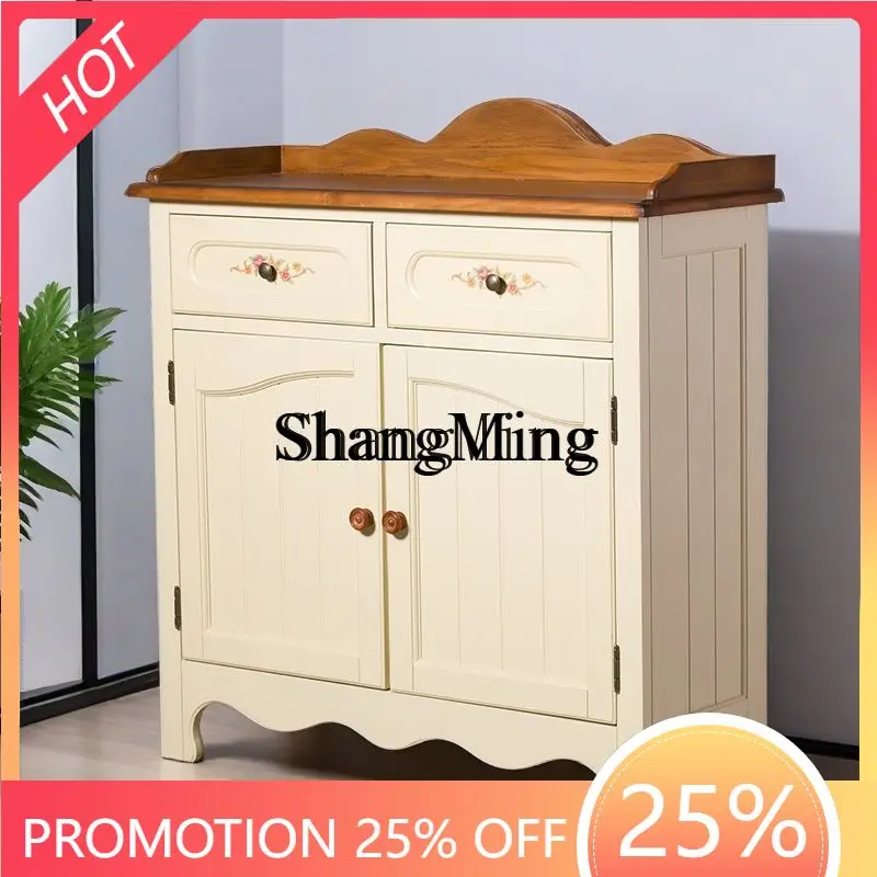 

ZYY rustic solid wood cabinet with drawers bedroom storage cabinet living room dining side wall