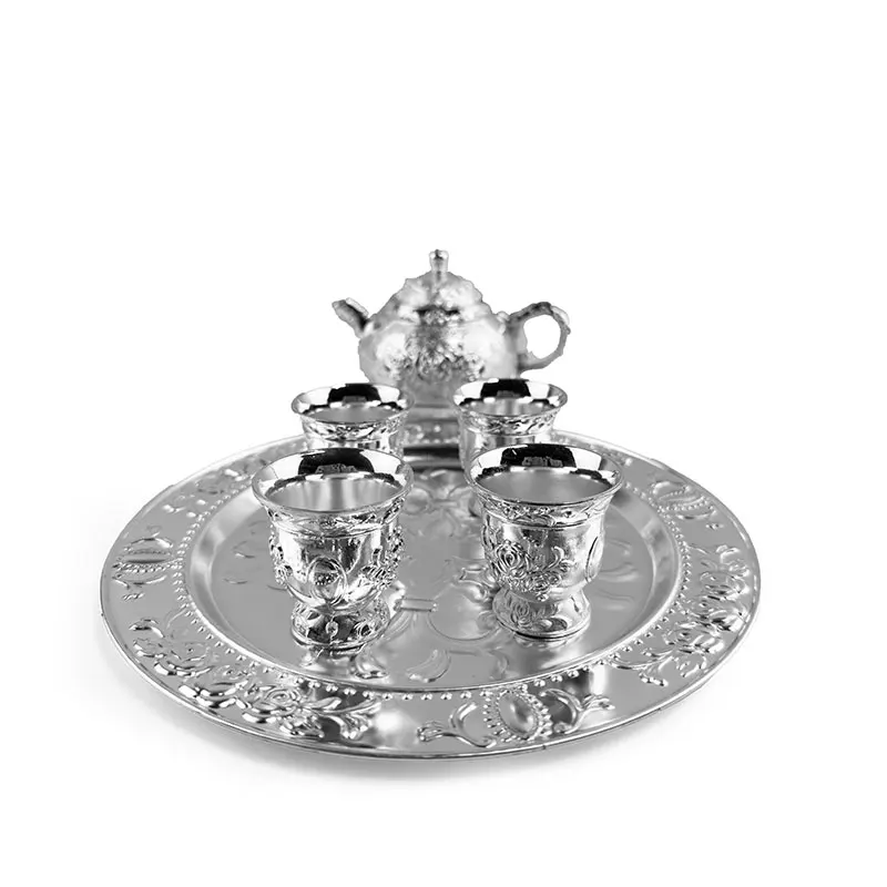 Sterling silver tea set 999 silver tea set set Chinese teapot tea B09 cup tea set set of six silver sets