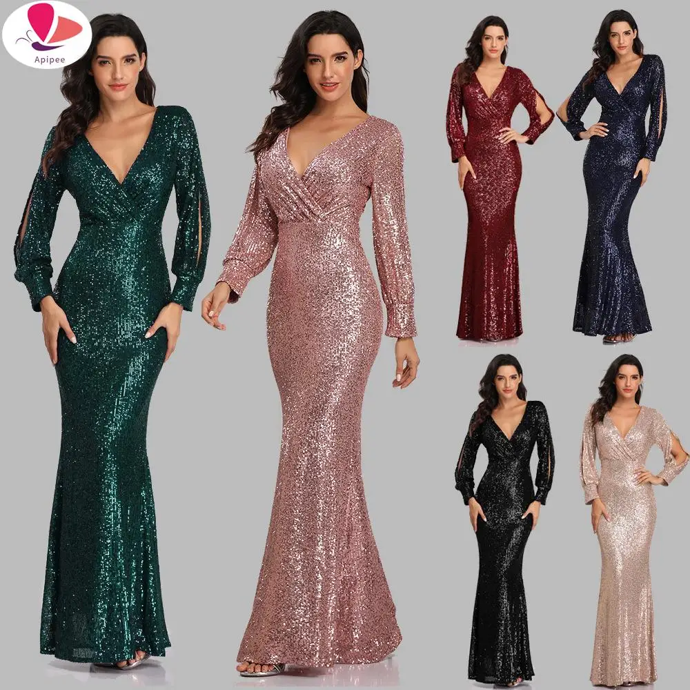 2024 Women Summer Vintage Party Dresses Elegant Back See Through Sequin Sexy Vestidos Club Maxi Dress Vestidos De Festa