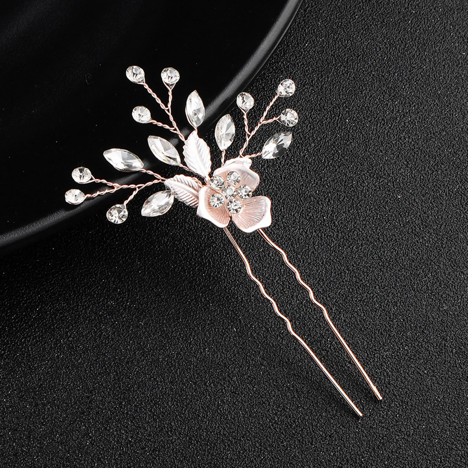 Rhinestones Wedding Hair Comb Glittering Non-slip Jewelry Handmade Headgear for Banquet Wedding Gown Hair Clips TUE88