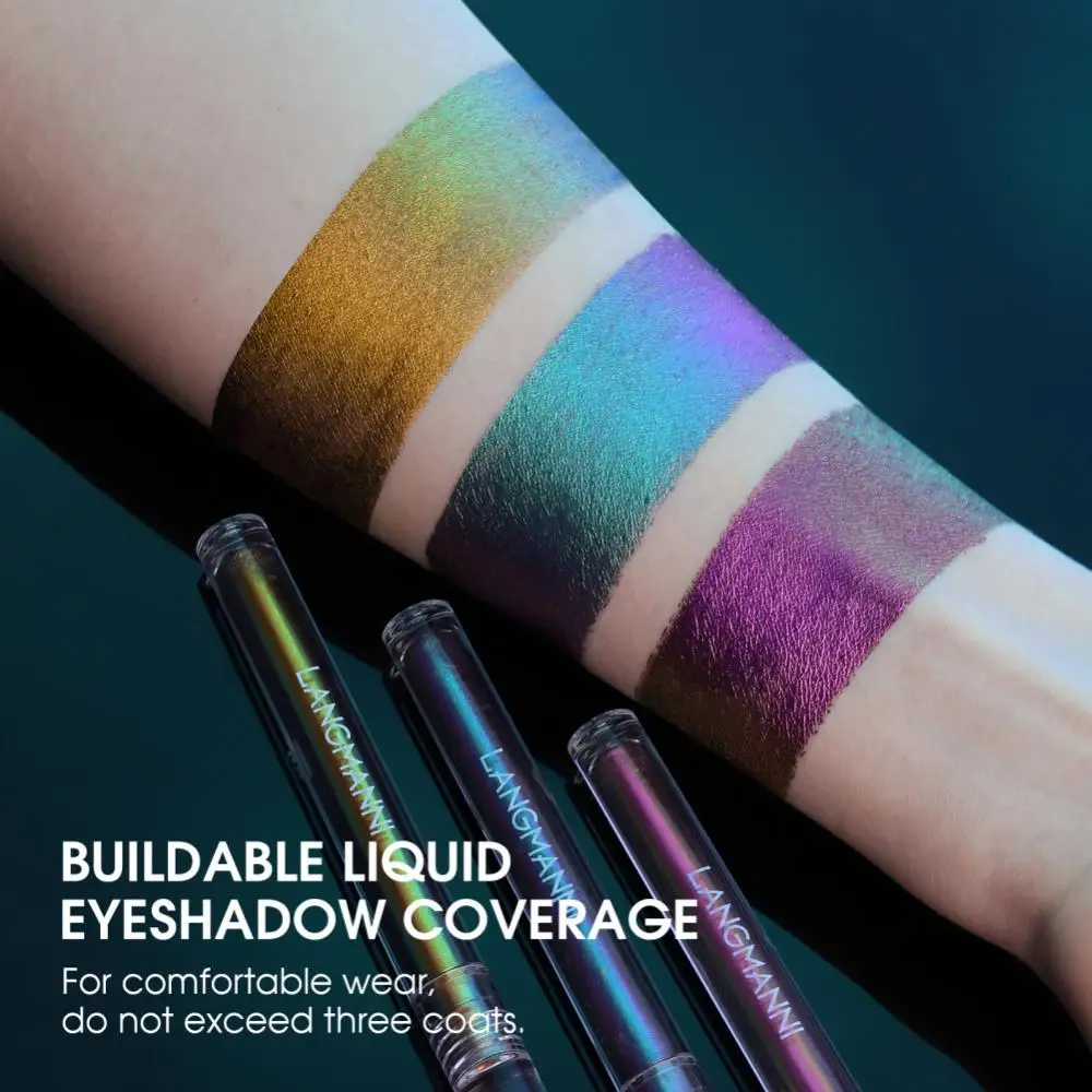 Nieuwe Duochrome Oogschaduw 3 Kleur Kameleon Vloeibare Oogschaduw Glanzende Langdurige Oogschaduw Modepakket Make-Up