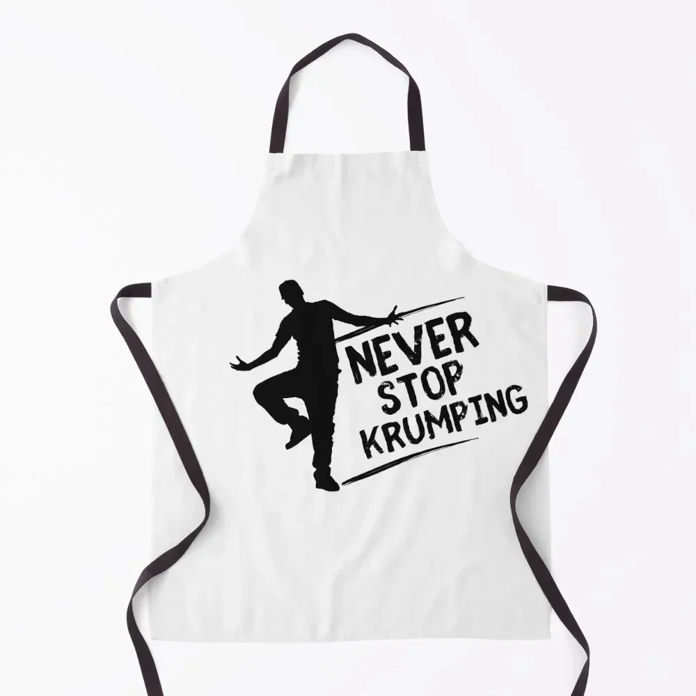 

Never Stop Krumping Apron Kitchen And Home Items manicurist with pockets chefs Apron