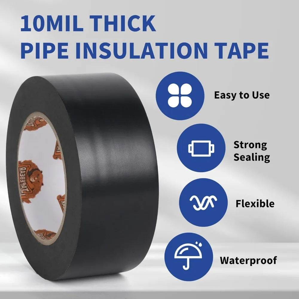 Waterproof Pipe Repair Tape, 10cm X 150cm Strong Sealing Leak-Proof Tape for Pipes, Faucets, and Hoses, Self-Fusing Waterproof Tape for Emergency Plumbing Repairs