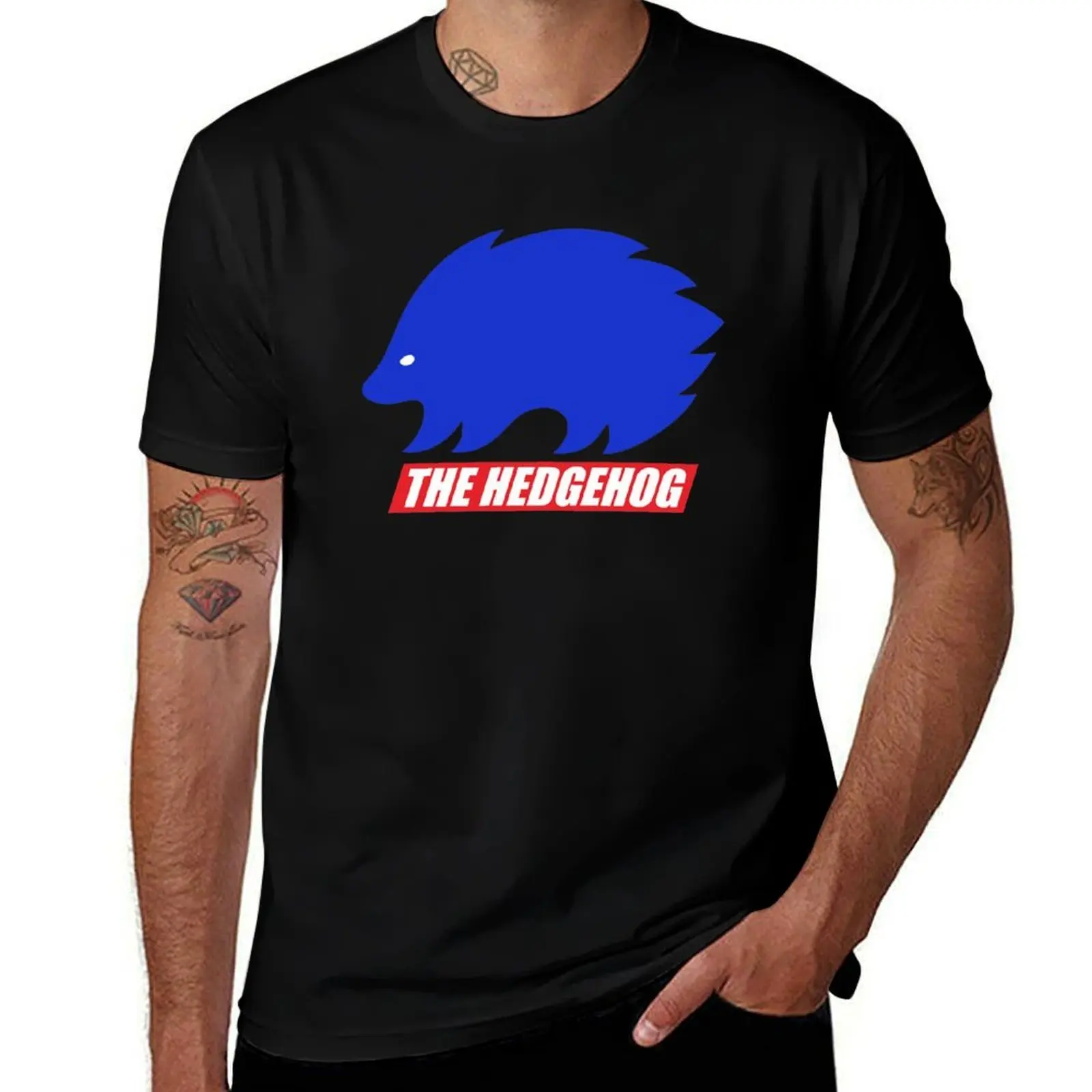 Blue Hedgehog T-Shirt Stain Resistant Casual Tee