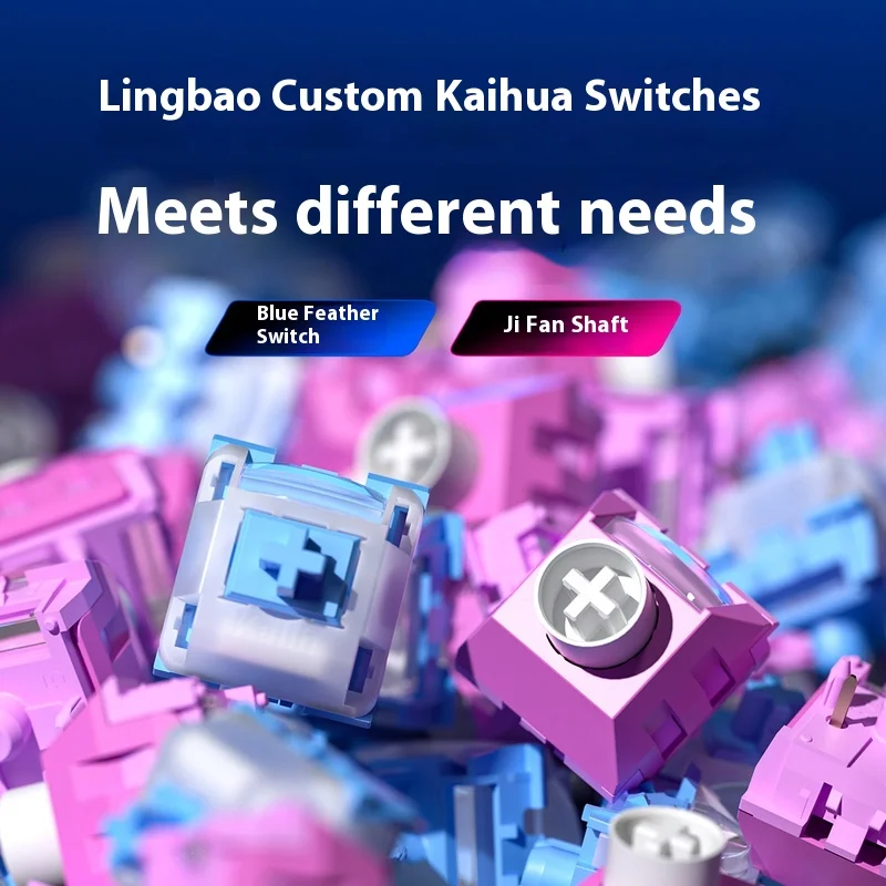 ALUA Lingbao K98PRO لوحة المفاتيح الميكانيكية ثلاثة أوضاع سماعة لاسلكية تعمل بالبلوتوث الرياضة الإلكترونية مكتب لعبة كمبيوتر مكتبي لوحة مفاتيح مخصصة