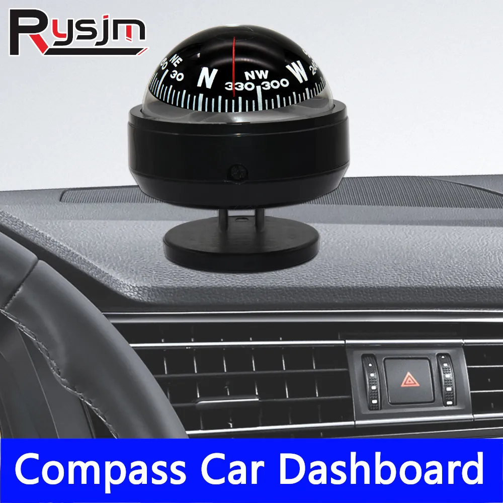 لوحة عدادات السيارة مركبة على لوحة القيادة بوصلة ملاحة ، بوصلة بلاستيكية عالية الدقة ، شاحنة ، بحرية ، قارب ، إكسسوارات داخلية للسيارات