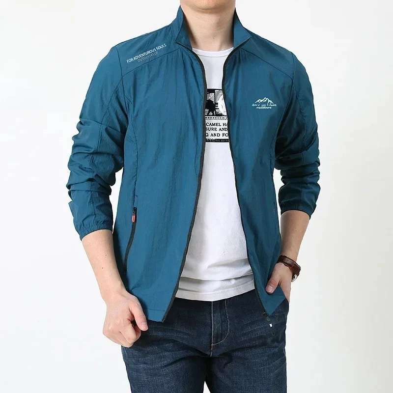 

Mens Summer Lightweight Breathable UV Sun Protection Jacket Ice Silk Cooling Sport Hooded Windbreaker Outdoor Running Skin Coats