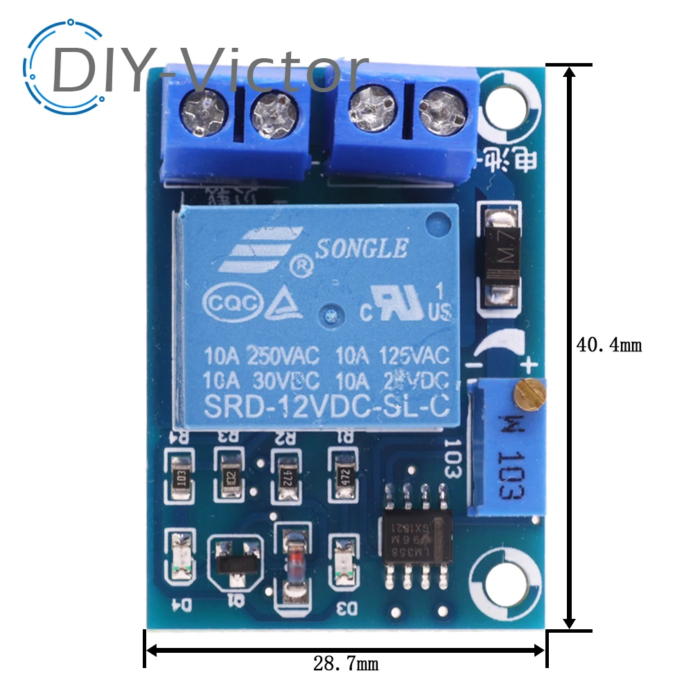 DC 12V Battery Undervoltage Low Voltage Cut off Automatic Switch Recovery Protection Module Charging Controller Protection Board