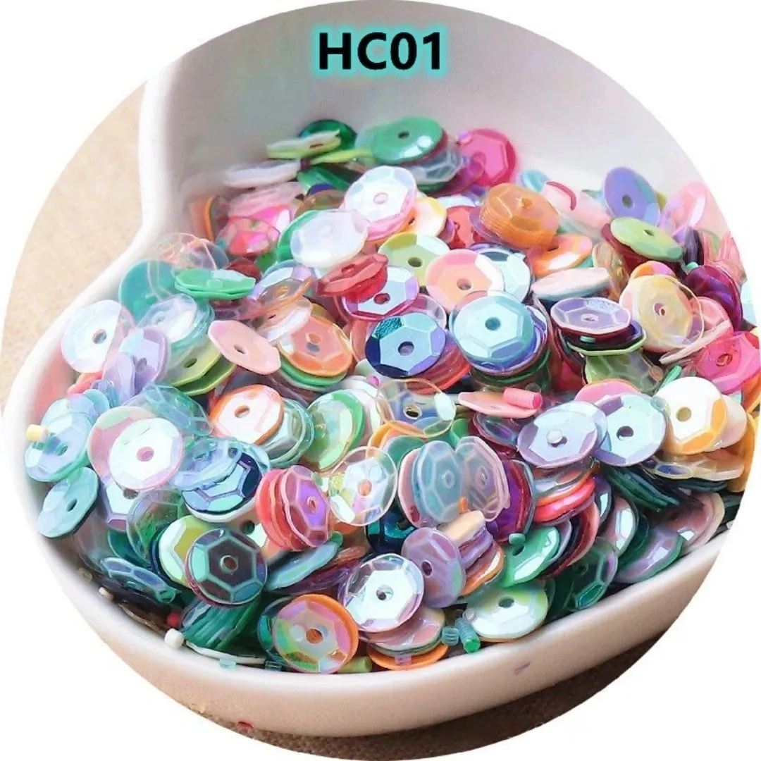 1000 قطعة 6 مللي متر AB ترتر قزحي الألوان ، قطع منحنية ، قطع مقعرة دائرية ، قطع خرز ، إكسسوارات ملابس مخيطة يدويًا ذاتية الصنع #3