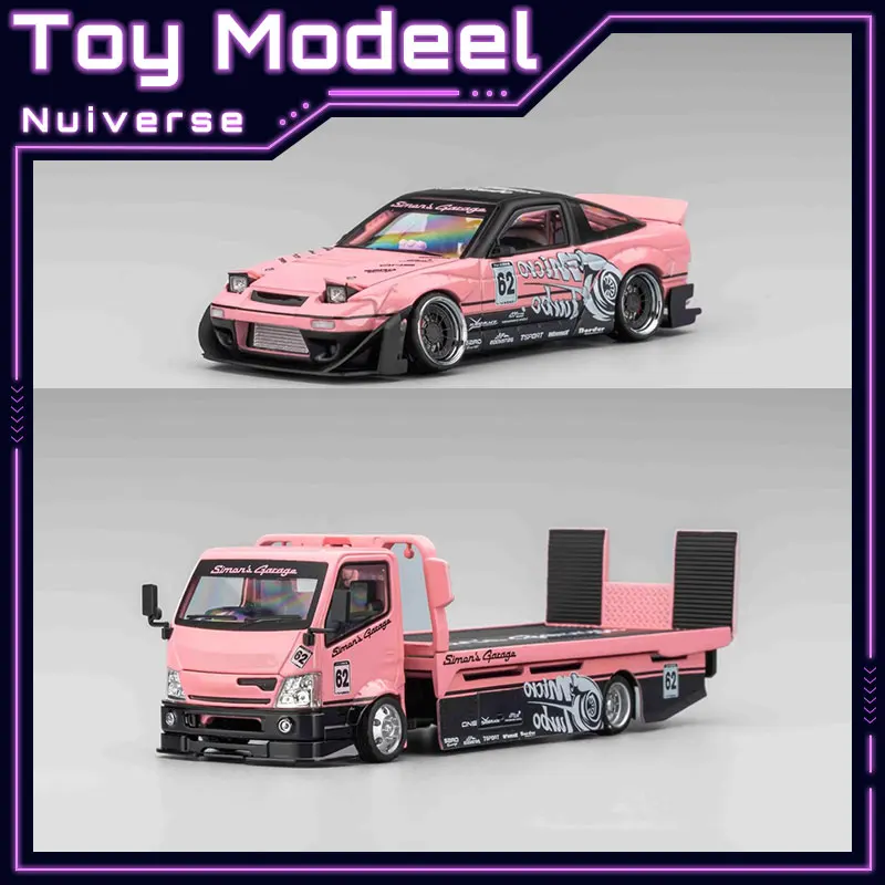 microturbo-nissan-silvia-s13-180sx-rocket-bunny-widebody-tuning-pop-up-headlights-mt-1-64-diecast-alloy-car-model-perfect-gift