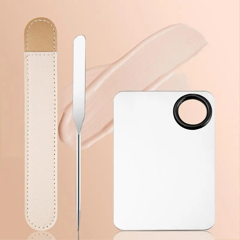 Makeup Mixing Palette Cosmetic Mixing Palette And Stainless Spatula Tool Set Mixing Blending Make Up Tools For Eye Shadow