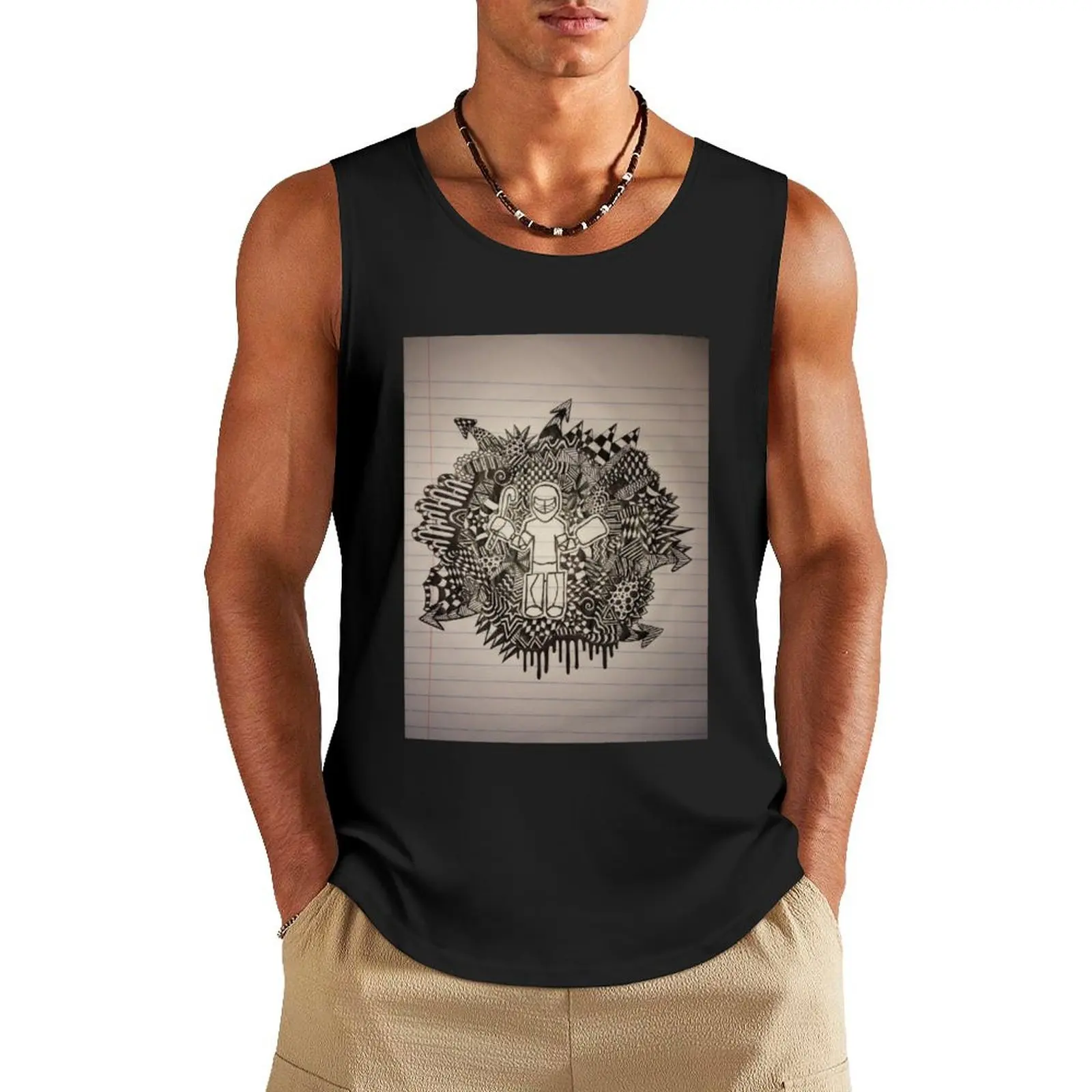 

Field Hockey Goalie Tank Top Male vest Men's cotton t-shirt