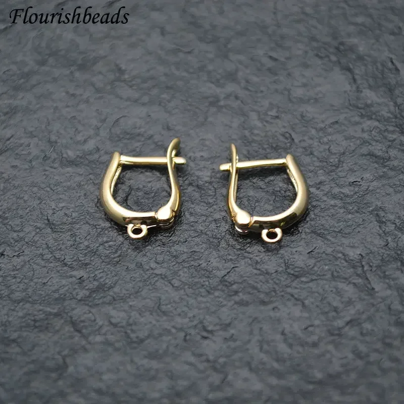 Wholesale Price 100pcs Nickel Free Real Gold Plating Earring Hooks Jewelry Findings