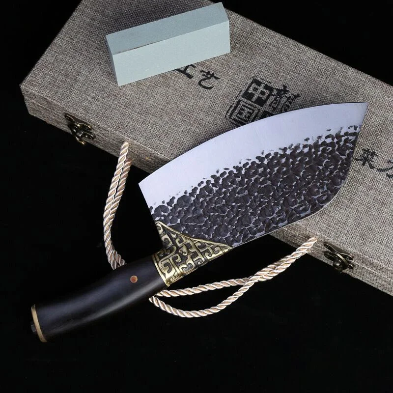 Cutting knife Longquan pure hand forged cutting knife sharp chef professional knife household kitchen  5Cr15MOV