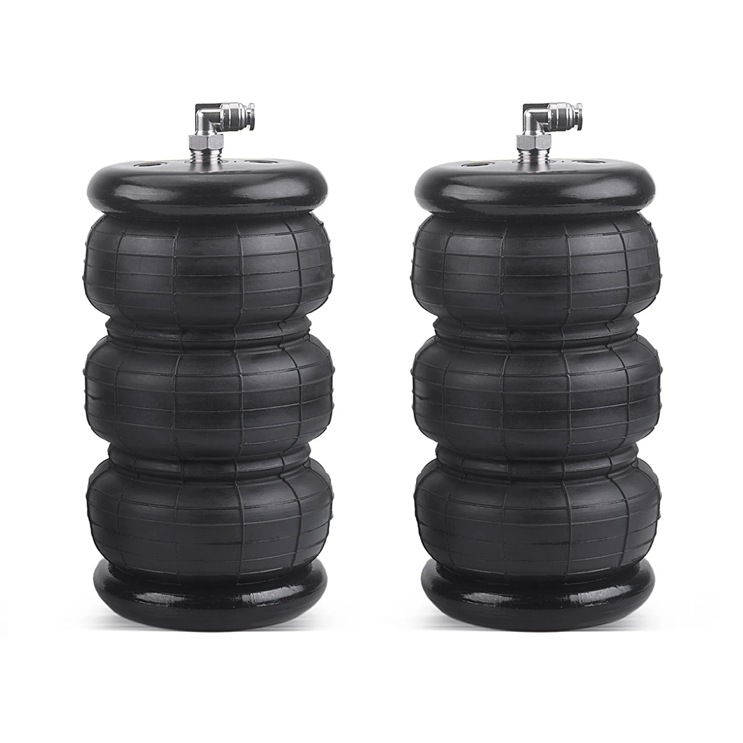 2Pcs Rubber Air Spring Bellow Air Ride Shock Absorber Truck Suspension Air Ride Absorber with 90 Air Inlet for Truck Replacement