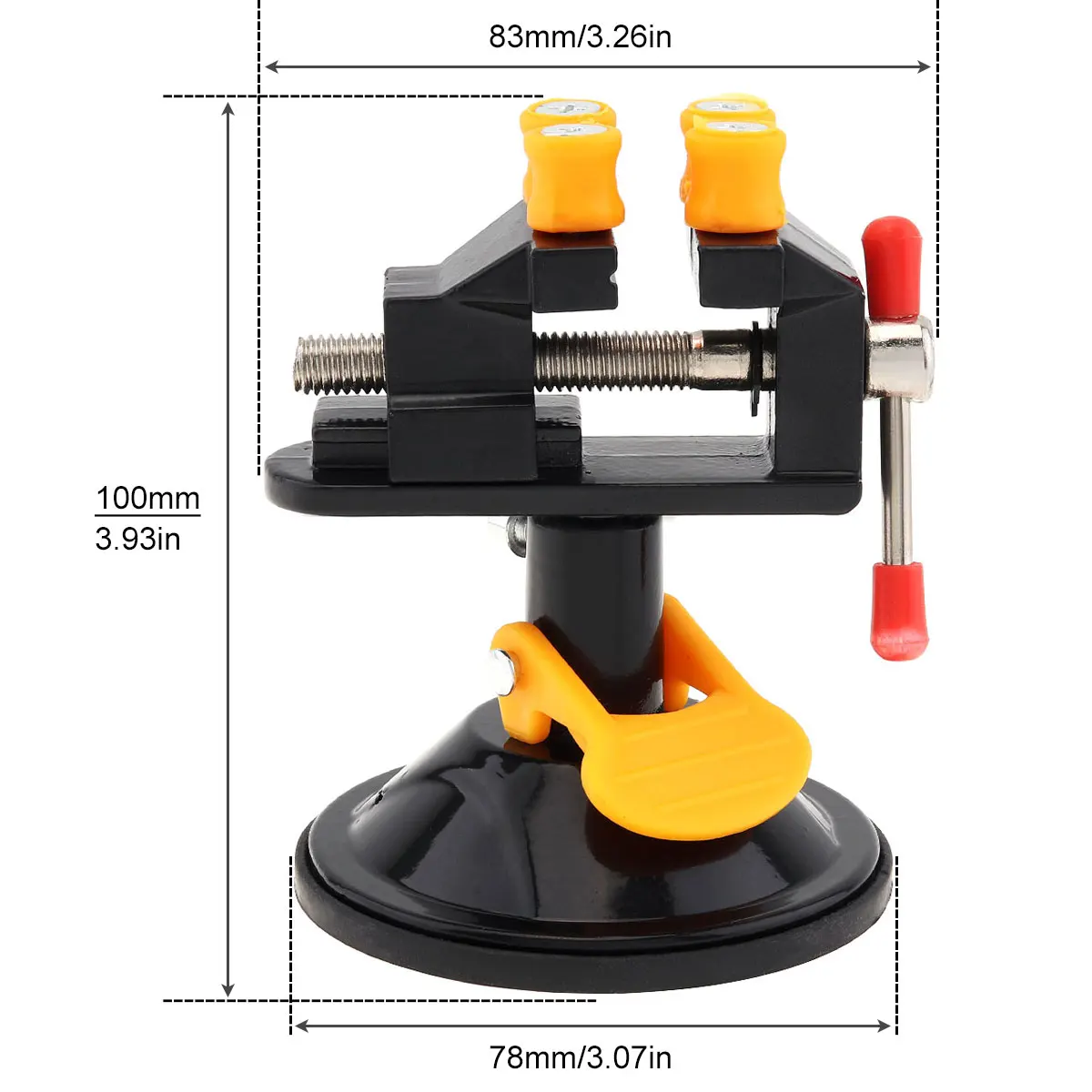 Abrazadera de banco de mandíbula artesanal para escultura DIY portátil, tornillo de banco con abrazadera de succión para herramienta de reparación fija