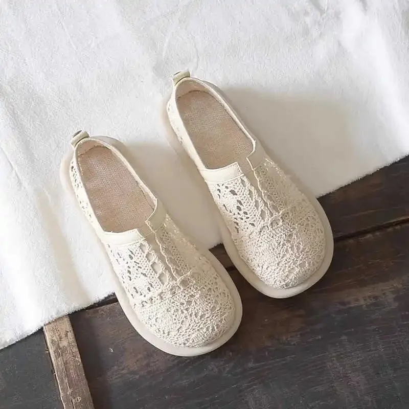 women's barefoot dress shoes RUIYANQI Ballet Flats Wide Toe Box Knit Flat Comfortable Casual Walking Shoe Comfortable Slip On Dressy Travel Work The elastic panel ensures a secure Oxford Shoes Barefoot Dress Shoes