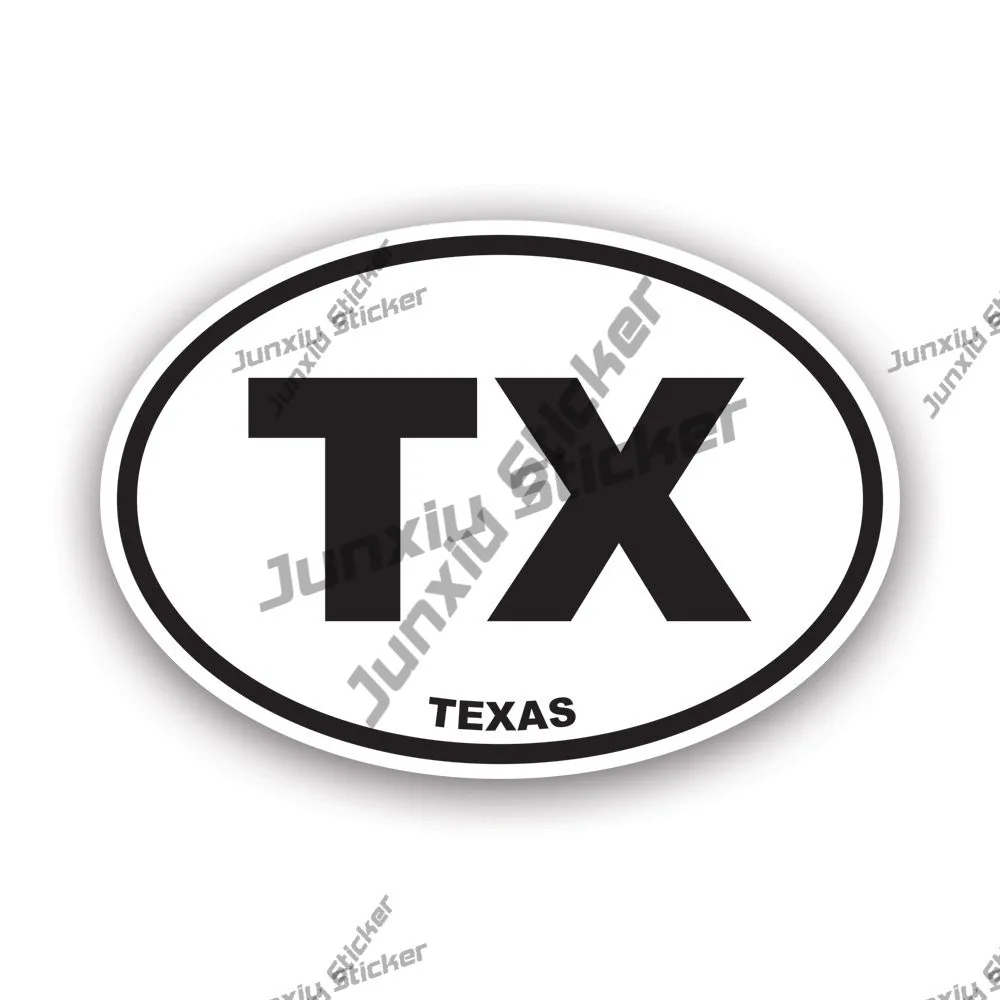 

Texas Country Code Oval Tx Sticker Cover Scratches Exterior Decor Decal Outdoor Waterproofing Decal Accessories Graphic Beauty