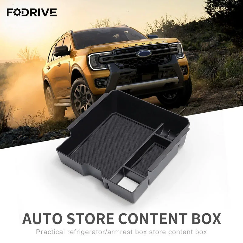 Car Centre Console Storage Box For Ford Ranger T9 2023 2024 2025 / Raptor / Wildtrak X / XL XLT / Limited / Tremor / Platinum