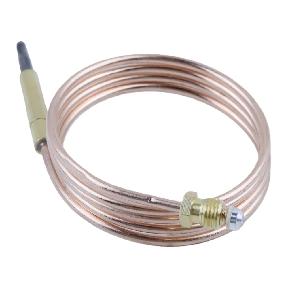 Gas Thermocouple Wire Flame Sensor M9*1 Nut Commercial Card Slot Flameout Protection Copper Tube Length 900mm with Boiler Valve
