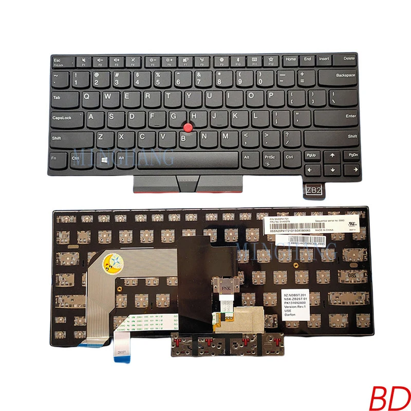 M  Backlight Keyboard for Lenovo Thinkpad TT470 T480 A475 A485 with Pointer