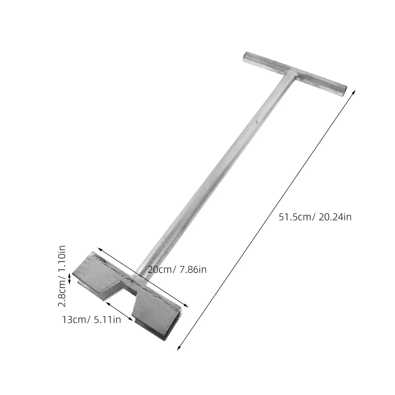 T-Handle Heavy Duty Steel Valve Shut Off Wrench Long Handle for Underground Water Main Deep Well Valve Key Water Shut Off Key