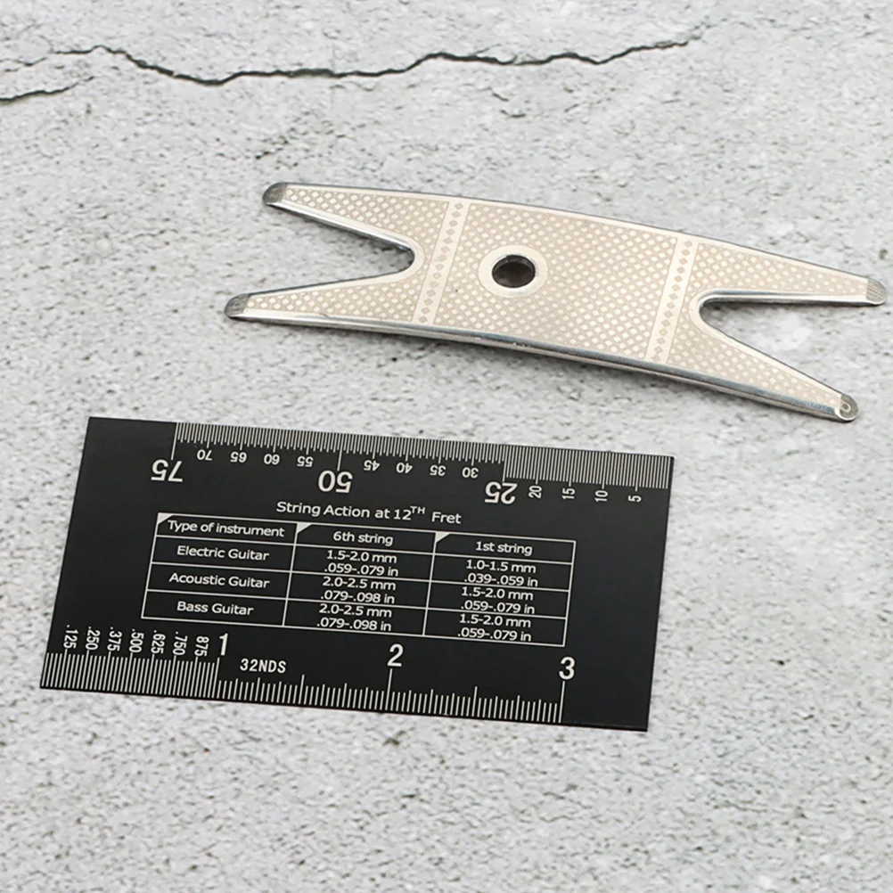 

1Set Violin Tools Kit String Action Ruler Guitar Setup Gauge Measuring Instrument Adjustment Tool Guitar Grip Fret Rocker