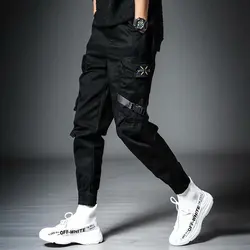 Men's Workwear Pants Loose Trendy Brand Rascal and Handsome Instagram Hip Hop Street Dance Wide Legged Pants Multi Pocket Croppe